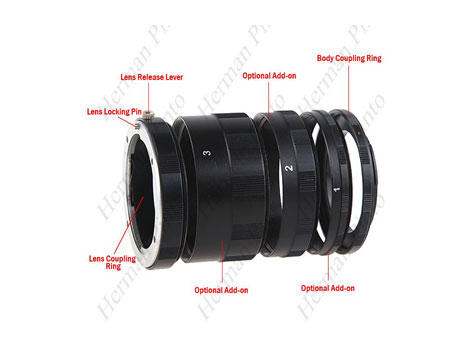 Tubos extensión para macrofotografia
