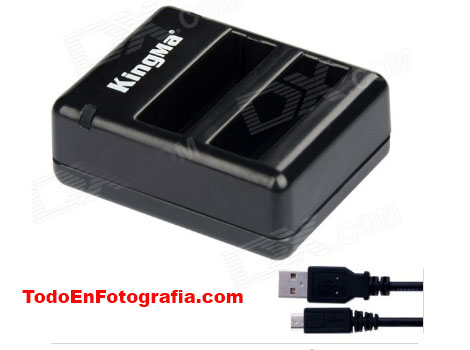 Cargador doble para baterias GoPro