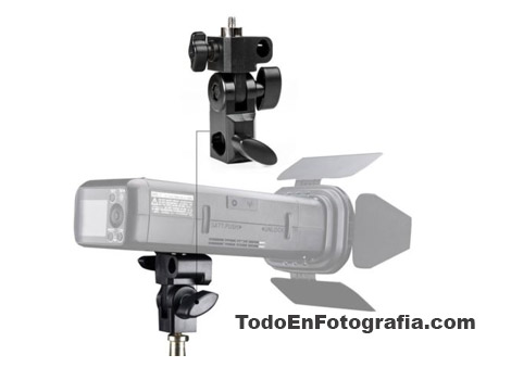 Soporte flash y sombrilla