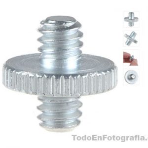 Tornillo adaptador de 1/14 a 1/4 pulgada, macho.