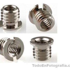 Reductor o adaptador rosca de 1/4 a 3/8 para tripode o camara