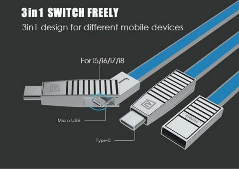 Cable datos celular 3 en 1