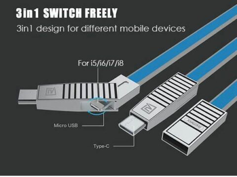 Cable datos celular 3 en 1