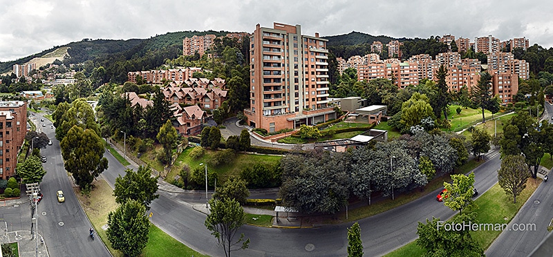 Panorámica Bogotá con celular